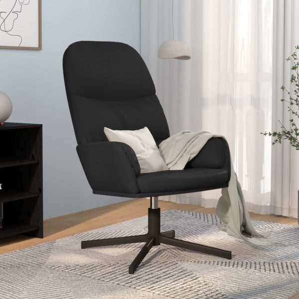 Relaxing Chair Black Faux Leather