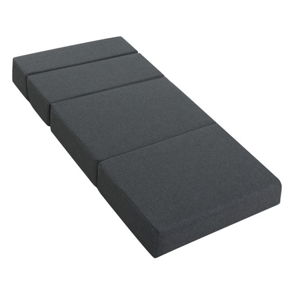 Bedding Foldable Mattress Folding Foam Bed Floor Mat Grey