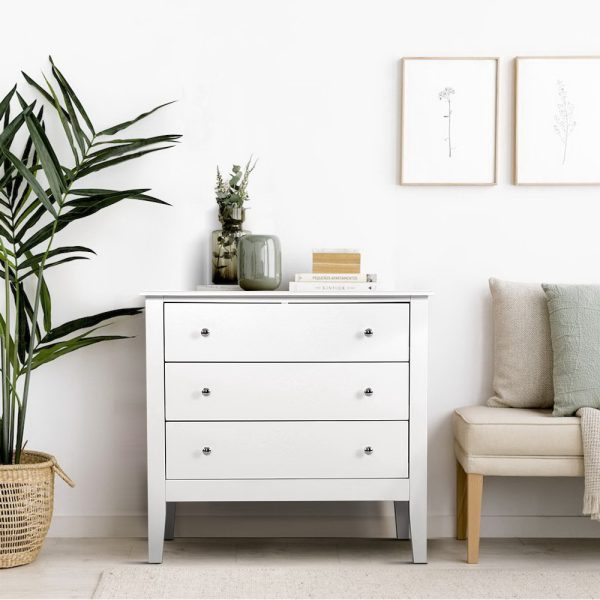 3 Chest of Drawers – BRITTANY White