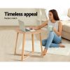Coffee Table Round Side Tables Nightstand Bedside Furniture Wooden Beige