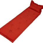 Trailblazer 9-Points Self-Inflatable Polyester Air Mattress With Pillow – RED
