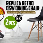 La Bella 2 Set Black Retro Dining Cafe Chair DSW PP