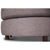 Sunshine Single Sofa Chair Fabric Swivel Ottoman – Grey