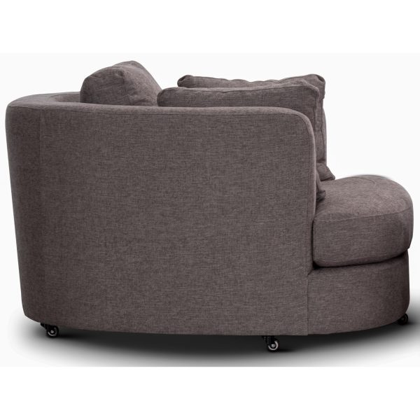 Sunshine Single Sofa Love Chair Fabric Swivel Armchair – Grey