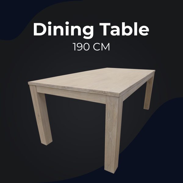 Dining Table Solid Mt Ash Wood Home Dinner Furniture – White