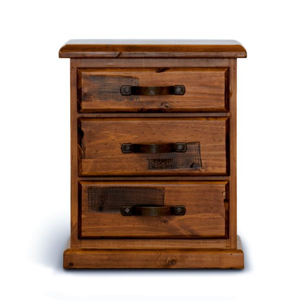 Umber Bedside Tables 3 Drawers Storage Cabinet Shelf Side End Table – Dark Brown