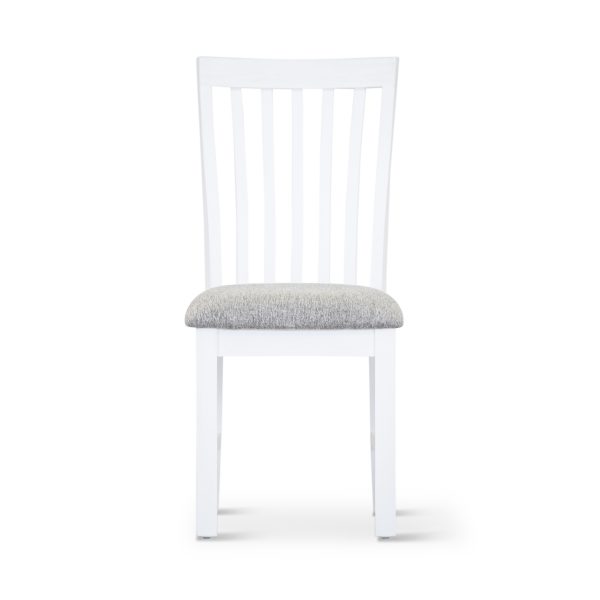 Laelia Dining Chair Set of 2 Solid Acacia Timber Wood Coastal Furniture – White