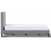 Volga Queen Bed Platform Frame Fabric Upholstered Mattress Base – Grey