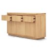 Rosemallow Buffet Table 165cm 3 Door 3 Drawer Solid Messmate Timber – Natural