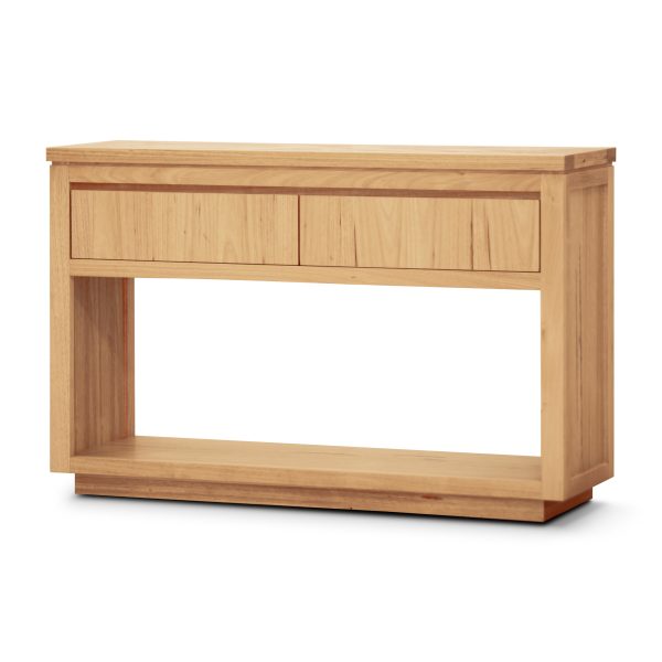 Console Hall Entry Table 119cm Parquet Top Solid Messmate Timber