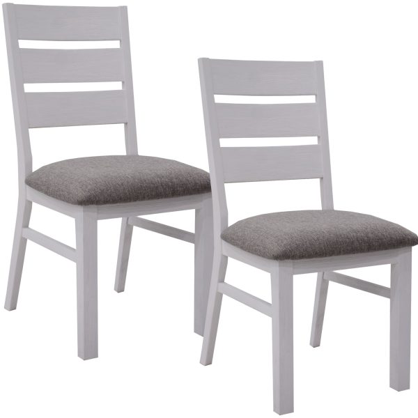 Plumeria Dining Chair Solid Acacia Wood Dining Furniture – White Brush
