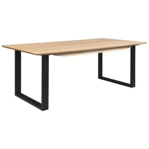 Aconite Dining Table 210cm Solid Messmate Timber Wood Black Metal Leg – Natural