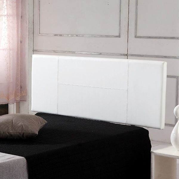 PU Leather Queen Bed Headboard Bedhead – White