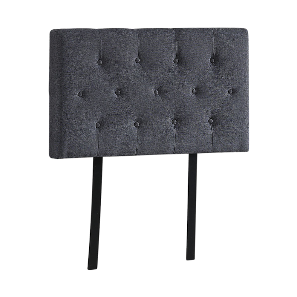Linen Fabric Single Bed Deluxe Headboard Bedhead – Grey