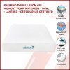 Double 25cm Gel Memory Foam Mattress – Dual-Layered – CertiPUR-US Certified