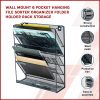 Wall Mount 6 Pocket Hanging File Sorter Organizer Folder Holder Rack Storage