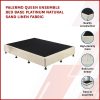 Palermo Queen Ensemble Bed Base Platinum Natural Sand Linen Fabric