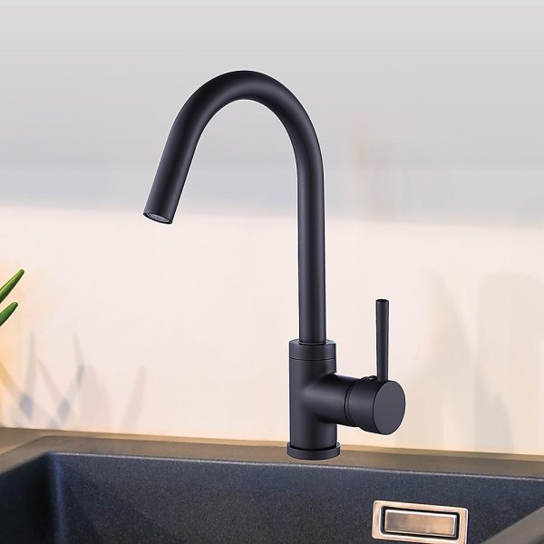 Kitchen Mixer Tap Faucet Basin Laundry Sink – BLACK