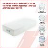 Palermo Single Mattress 30cm Memory Foam Green Tea Infused CertiPUR Approved
