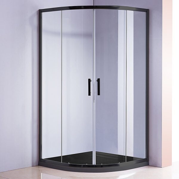 Rounded Sliding 6mm Curved Shower Screen with Base