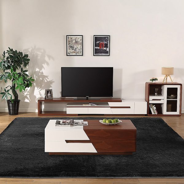 230x200cm Floor Rugs Large Shaggy Rug Area Carpet Bedroom Living Room Mat – Black