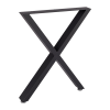 X-Shaped Table Bench Desk Legs Retro Industrial Design Fully Welded – Black