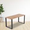 Rectangular Shaped Table Bench Desk Legs Retro Industrial Design Fully Welded – Black