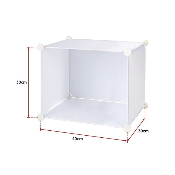 White Cube DIY Shoe Cabinet Rack Storage Portable Stackable Organiser Stand