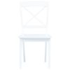 Dining Chairs 2 pcs White Solid Rubber Wood
