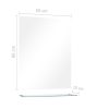 Wall Mirror with Shelf 50×60 cm Tempered Glass