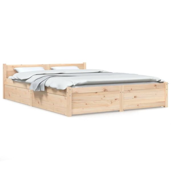 Allison Bed Frame with Drawers 137×187 cm Double Size