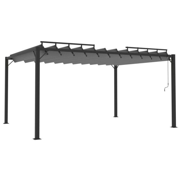 Gazebo with Louvered Roof 3×4 m Anthracite Fabric and Aluminium