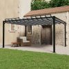 Gazebo with Louvered Roof 3×4 m Anthracite Fabric and Aluminium