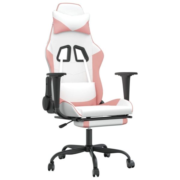 Gaming Chair with Footrest Faux Leather