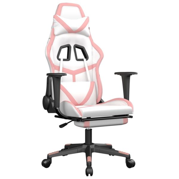 Gaming Chair with Footrest Faux Leather