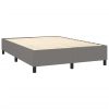 Box Spring Bed with Mattress Dark Grey 137×190 cm Double Fabric