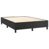 Box Spring Bed with Mattress Black 137×190 cm Double Faux Leather