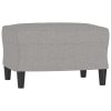 Escondido Sofa Chair with Footstool Light Grey 60 cm Fabric