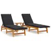 3 Piece Garden Lounge Set Poly Rattan&Solid Wood Acacia