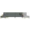 L-shaped Sofa Bed Dark Grey 279x140x70 cm Fabric