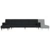 L-shaped Sofa Bed Black 271x140x70 cm Velvet