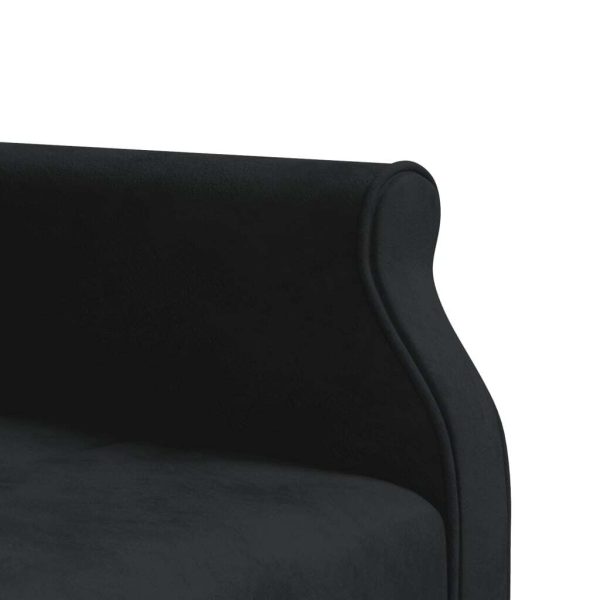 L-shaped Sofa Bed Black 271x140x70 cm Velvet