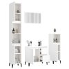 4 Piece Bathroom Furniture Set White Engineered Wood