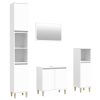 4 Piece Bathroom Furniture Set White Engineered Wood