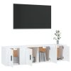 3 Piece TV Cabinet Set White Engineered Wood