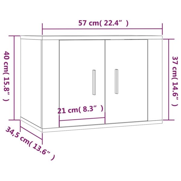 3 Piece TV Cabinet Set White Engineered Wood