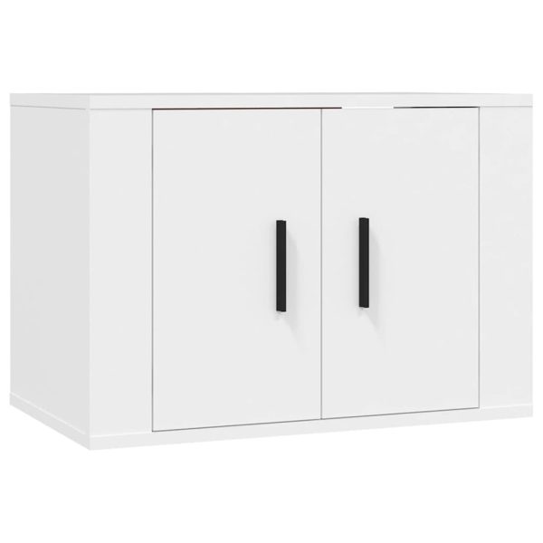 3 Piece TV Cabinet Set White Engineered Wood