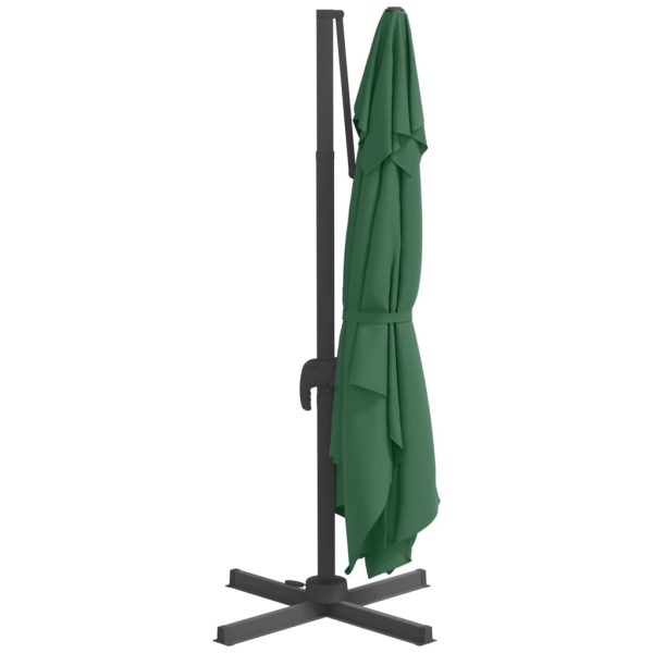 Cantilever Umbrella with Aluminium Pole Green 400×300 cm