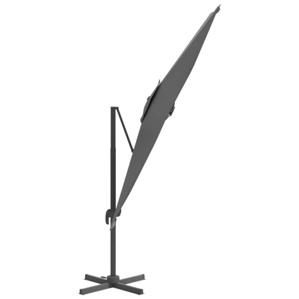 Cantilever Umbrella with Aluminium Pole Anthracite 400×300 cm