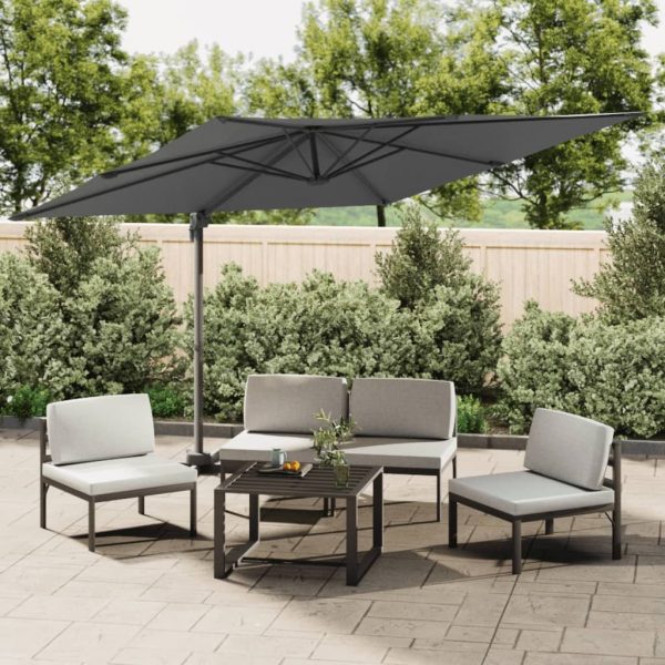 Cantilever Umbrella with Aluminium Pole Anthracite 400×300 cm